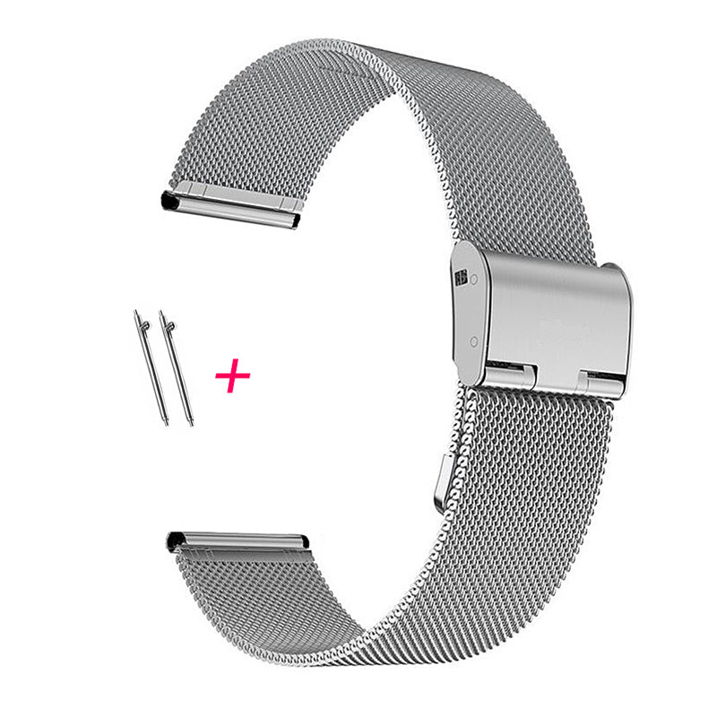 Stainless Steel Milanese Loop Watch Band 18-24mm Quick Release Smartwatch Strap