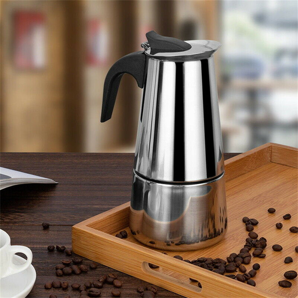 Stainless Steel Coffee Percolator Pot for Espresso Mocha Latte Stove Top