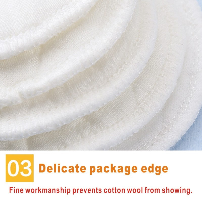 Leak-Proof Washable Nursing Pads for Breastfeeding Ultra Soft Reusable 10cm Pack of 6 or 12