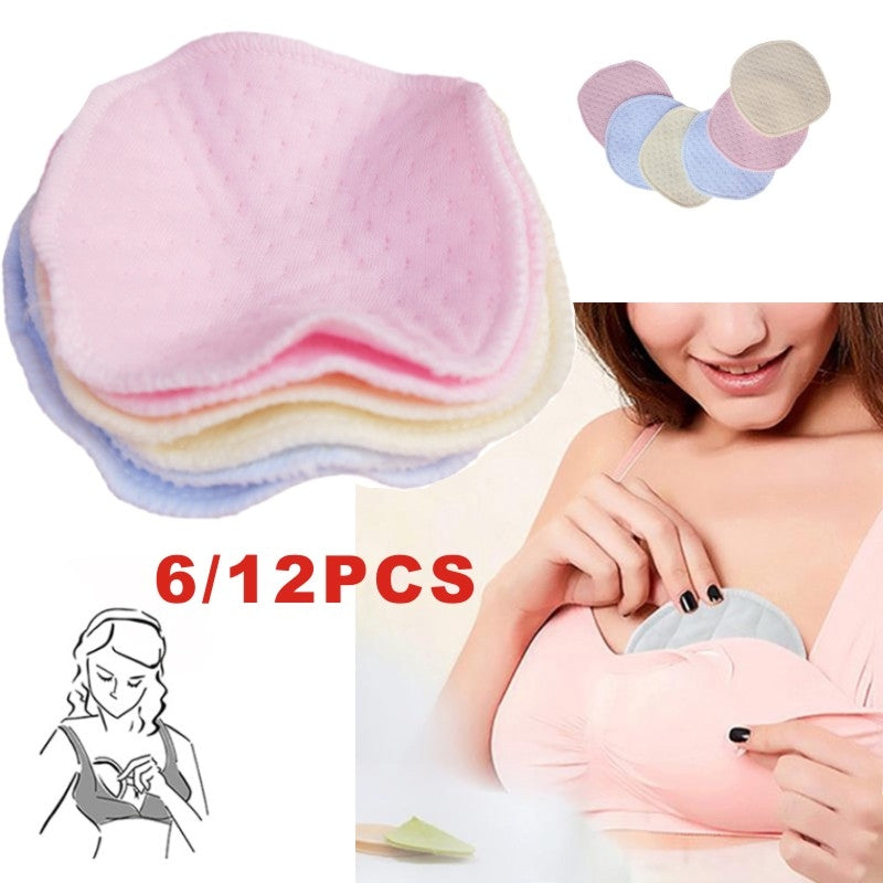 Leak-Proof Washable Nursing Pads for Breastfeeding Ultra Soft Reusable 10cm Pack of 6 or 12