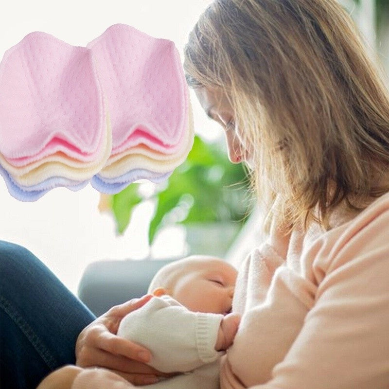 Leak-Proof Washable Nursing Pads for Breastfeeding Ultra Soft Reusable 10cm Pack of 6 or 12