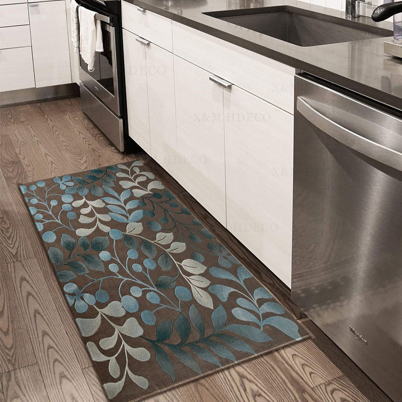 Alfombra de área botánica para sala de estar, dormitorio, pasillo. Múltiples tamaños