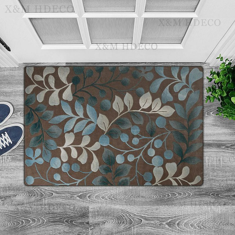Alfombra de área botánica para sala de estar, dormitorio, pasillo. Múltiples tamaños