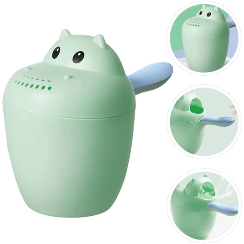 Taza de enjuague para baño de bebé para infantes con mango de fácil agarre y cucharón de agua