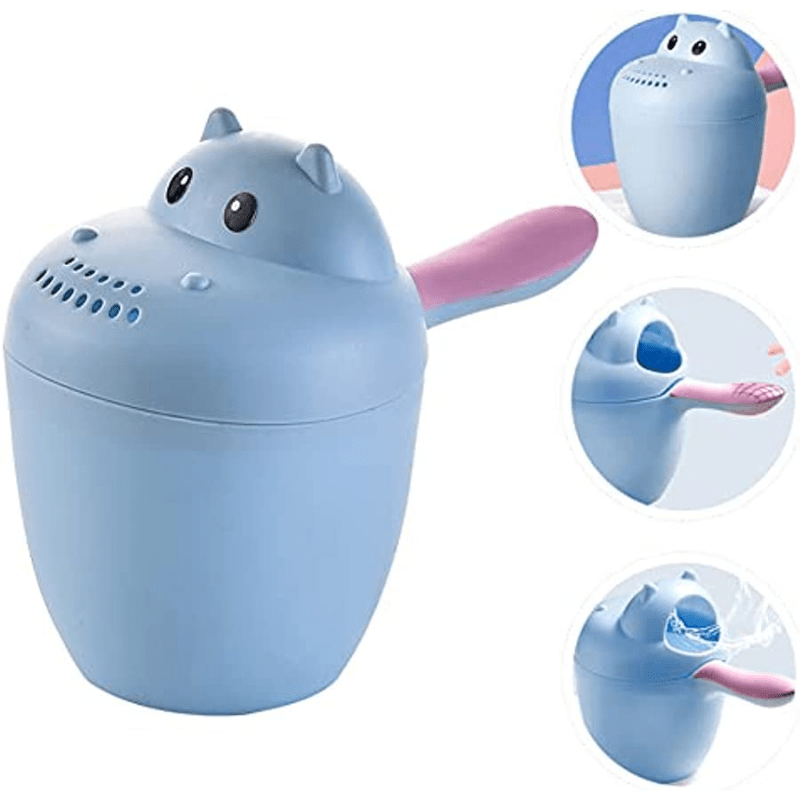 Taza de enjuague para baño de bebé para infantes con mango de fácil agarre y cucharón de agua