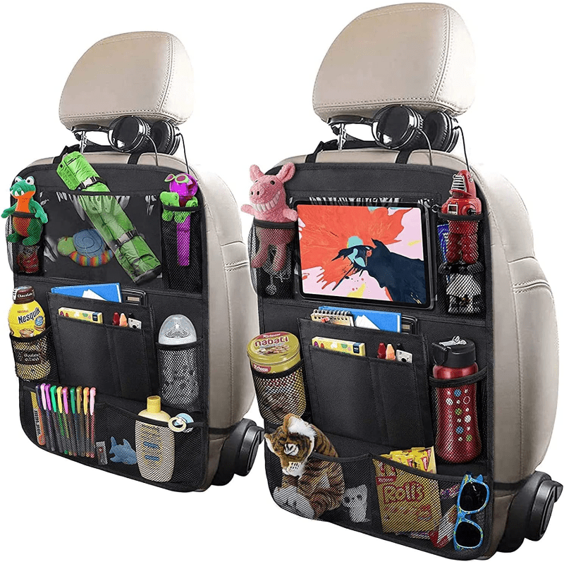 Car Backseat Organizer with 25.4cm Table Holder and 9 Storage Pockets