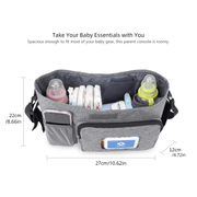 Stroller Organizer Outdoor Storage Bag with Wet Wipes and Paper Drawer for Moms