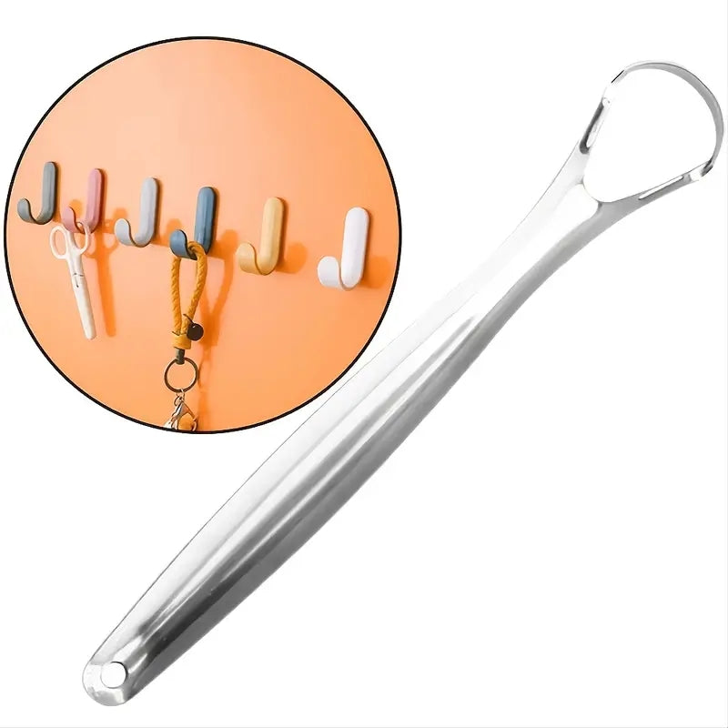 Stainless Steel Tongue Scraper Portable Oral Care Tool for Fresh Breath