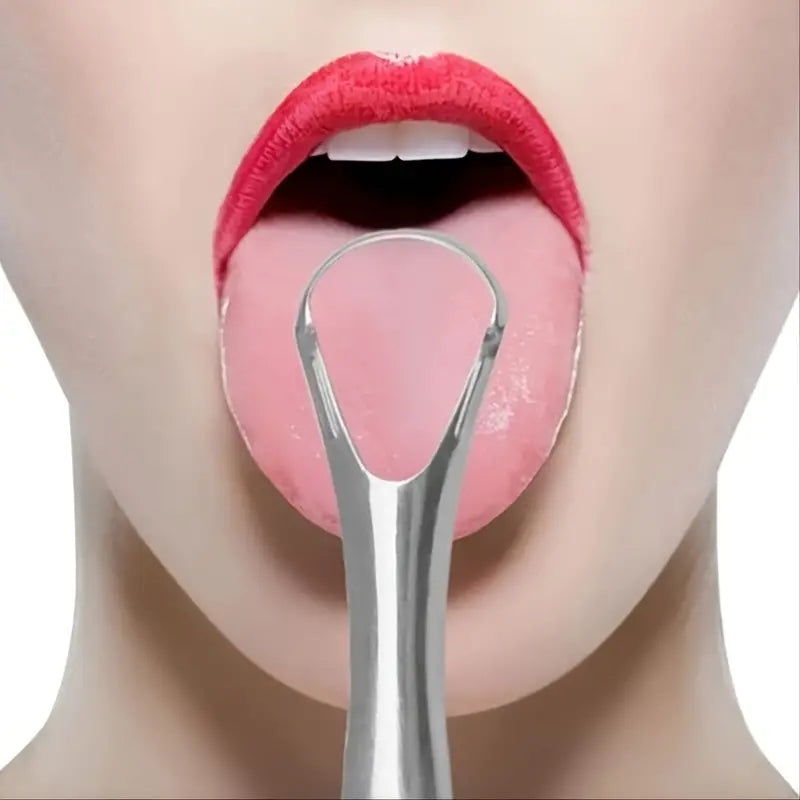 Stainless Steel Tongue Scraper Portable Oral Care Tool for Fresh Breath