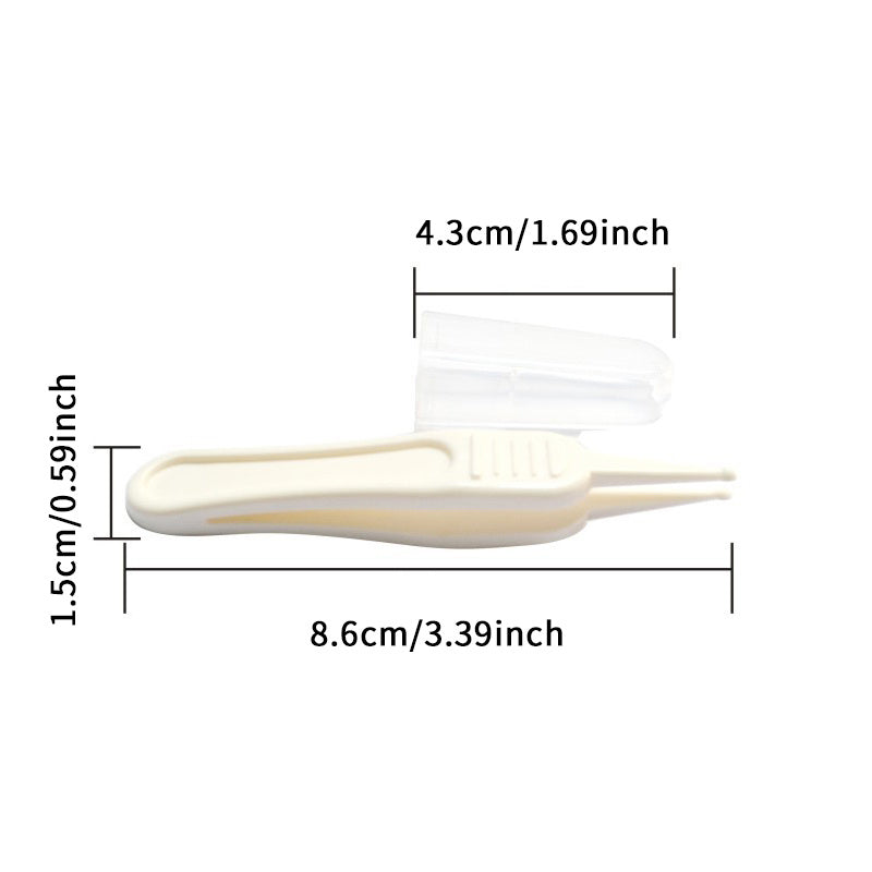 Baby Nose Clip with Rounded Tweezers for Gentle Nasal Cleaning