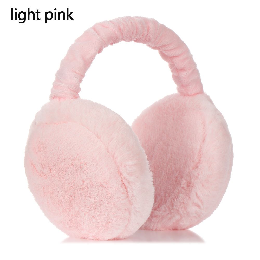 Unisex Foldable Solid Color Earmuffs Warm Plush Coldproof Winter Outdoor Gear