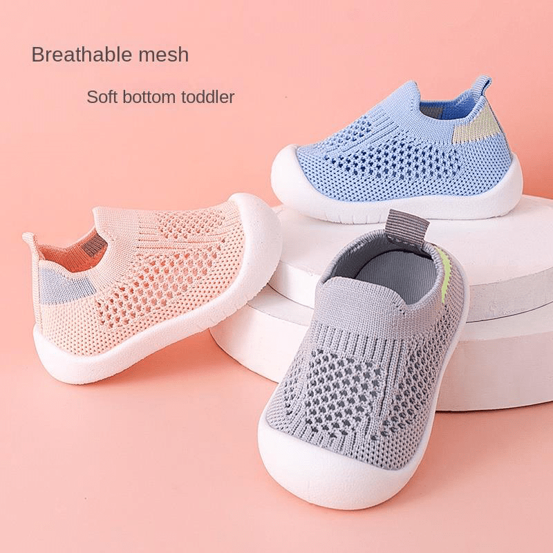 Toddler Mesh Shoes Boys Girls Summer Non-Slip Wear-Resistant Slip-On Sneakers