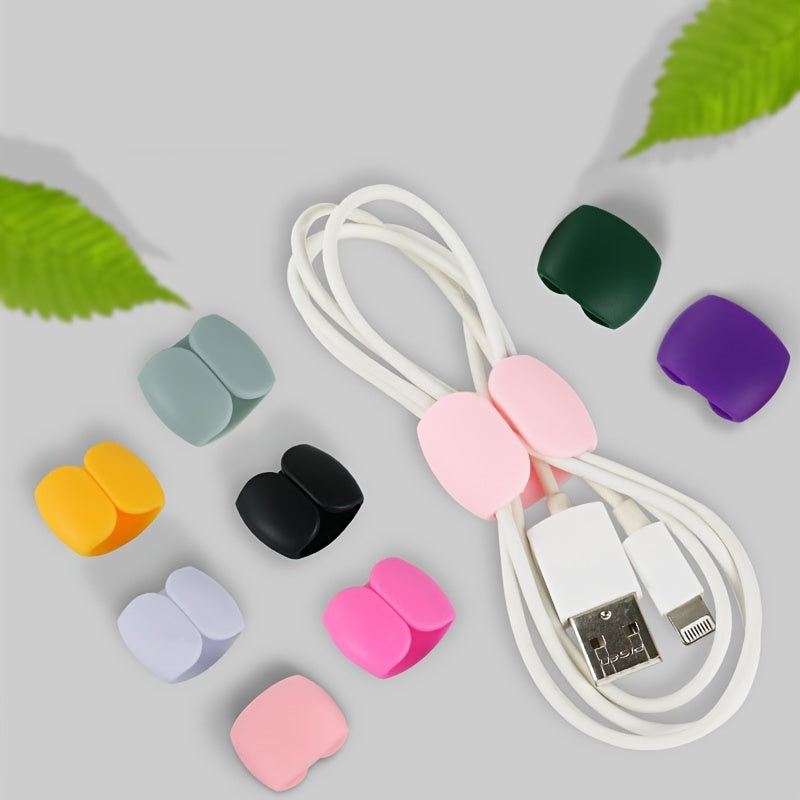 10pcs Colorful Cable Organizer Clips for Tidy Cables and Easy Access
