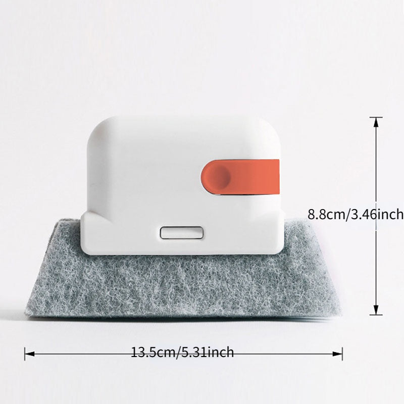 Универсальная щетка для очистки оконных направляющих для небольших зазоров и рам