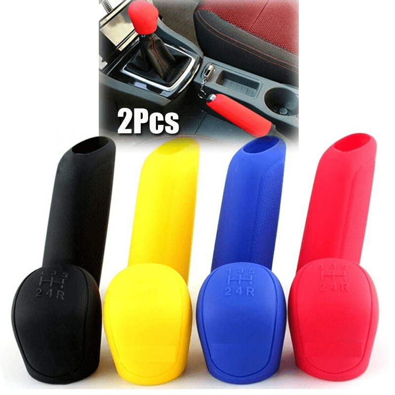 Avtomobillar uchun Universal Silikon Gear Shift Knob Cover va Handbrake Grip Seti