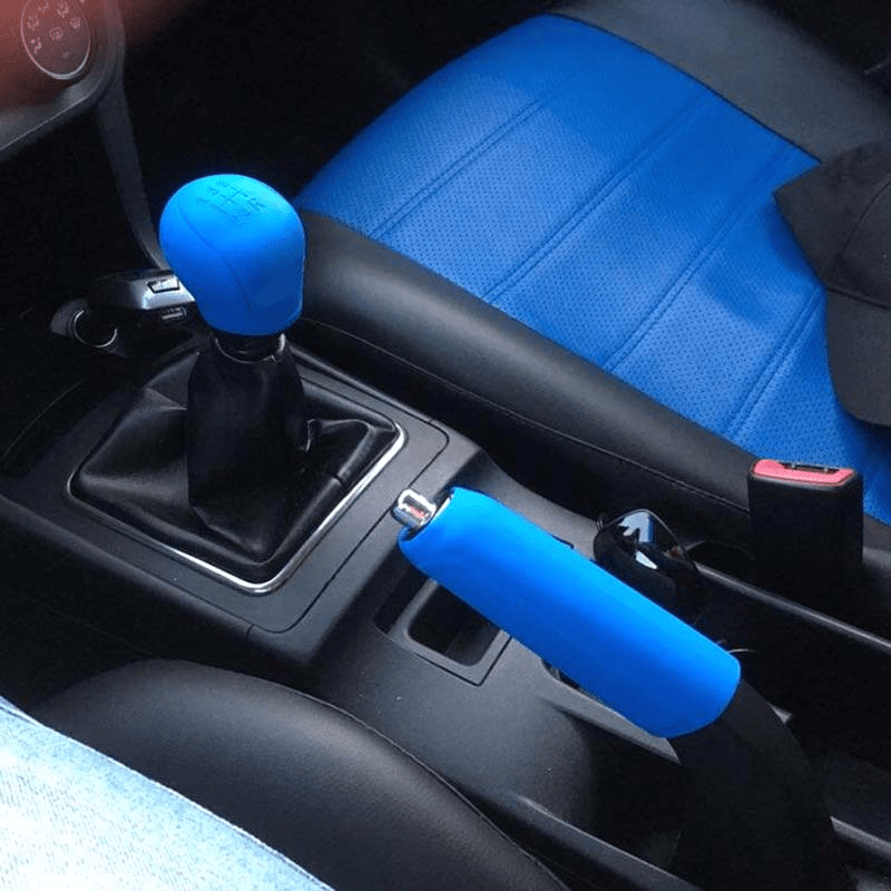 Avtomobillar uchun Universal Silikon Gear Shift Knob Cover va Handbrake Grip Seti