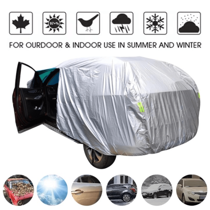 Universal Waterproof Car Cover for SUVs and Sedans UV Rain Snow Dust Protection