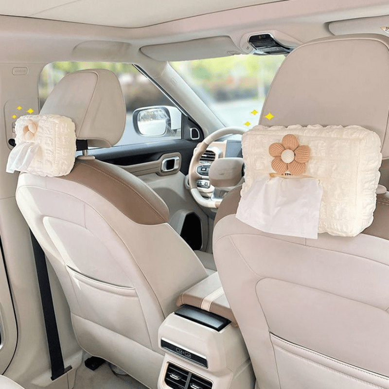 Car Interior Tissue Box Sun Visor Seat Hanging Storage Traveling Accessory