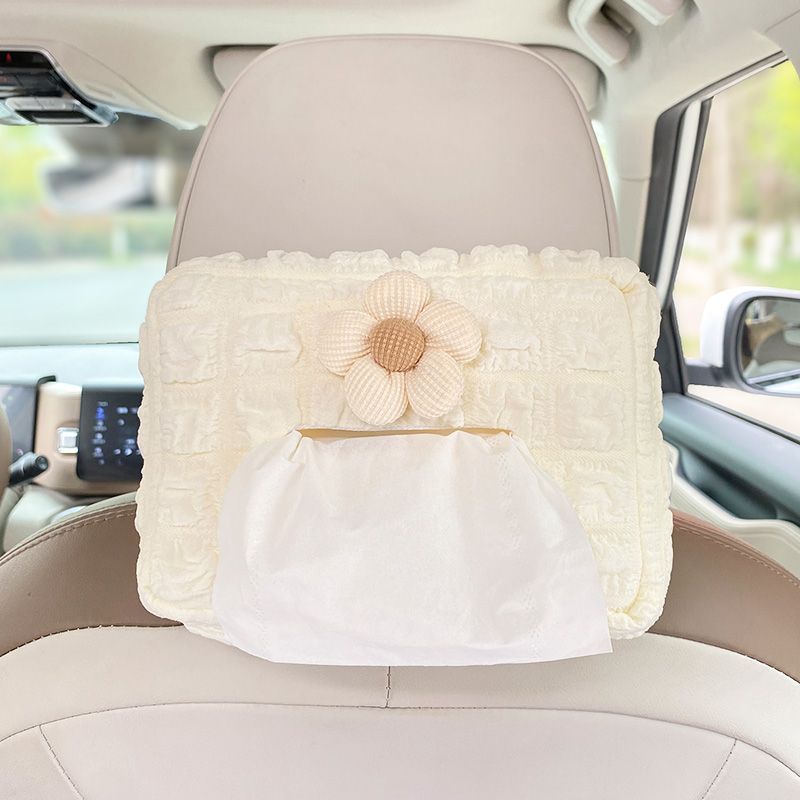 Car Interior Tissue Box Sun Visor Seat Hanging Storage Traveling Accessory