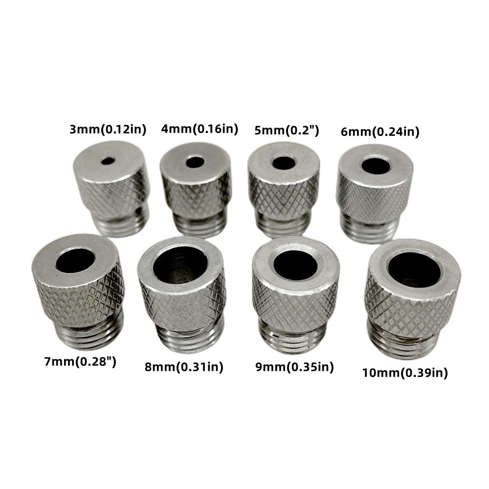 Stainless Steel Drill Guide Sleeves for Woodworking 3mm-10mm Bushing for Doweling and Pocket Hole Jigs