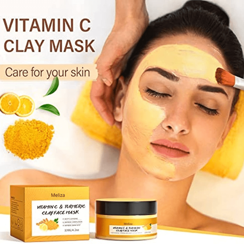 1 dona Zerdeçal Vitamin C Loy Maskasi chuqur tozalash va namlantirish uchun, barcha teri turlari uchun mos.