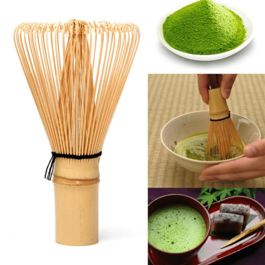 Cepillo de té Matcha de bambú para mezclas y preparación precisas en la cocina