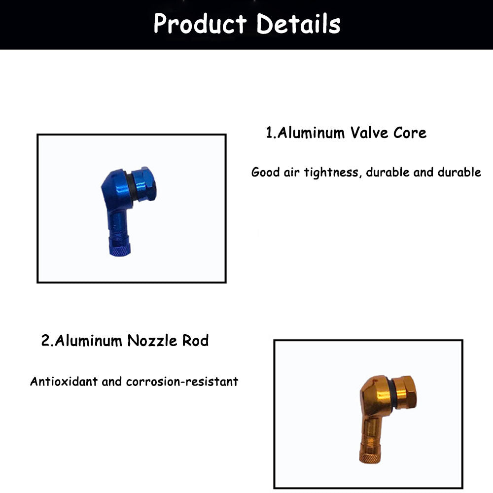 Motorcycle Tire Valve Extension Aluminum Gas Nozzle Adjustable Angle
