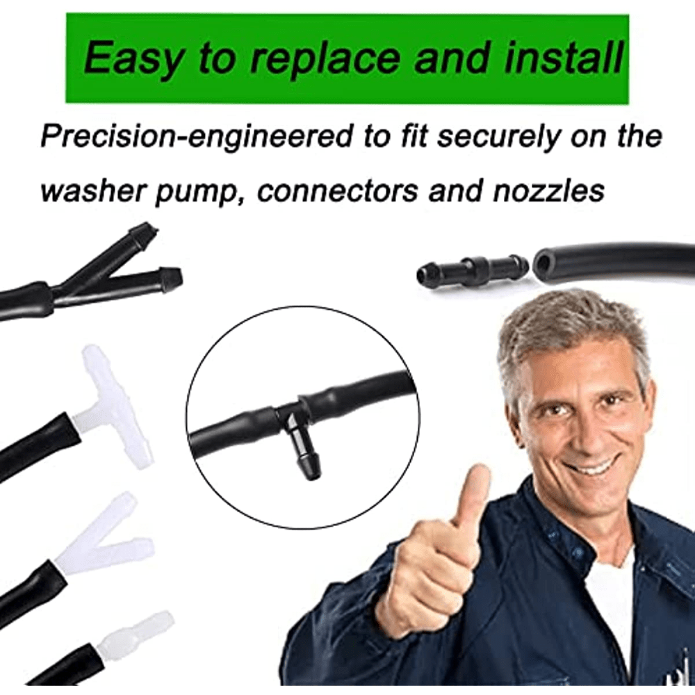 Car Windshield Washer Hose Kit 4m with Connectors for Most Vehicles