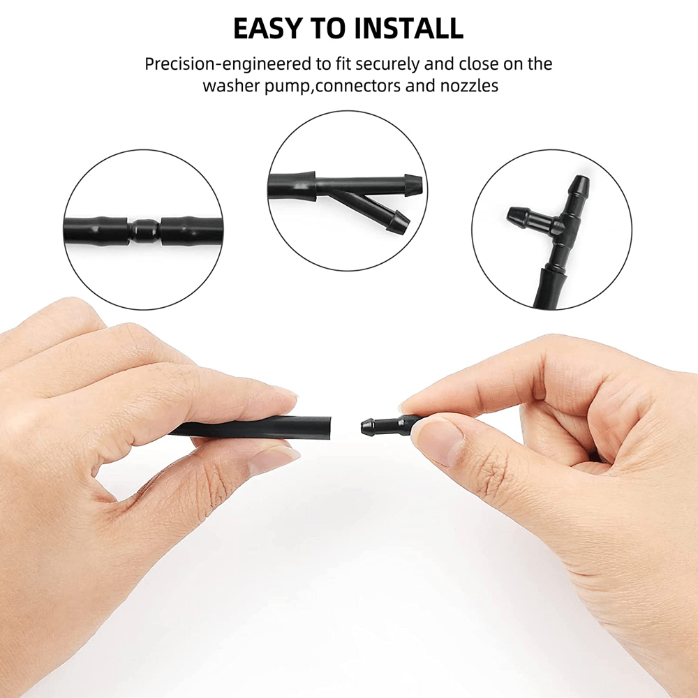 Car Windshield Washer Hose Kit 4m with Connectors for Most Vehicles