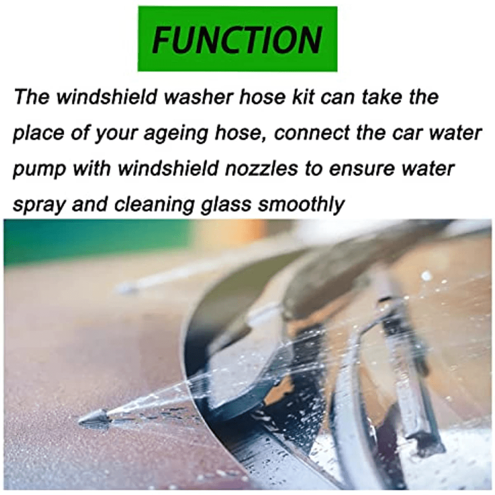 Car Windshield Washer Hose Kit 4m with Connectors for Most Vehicles