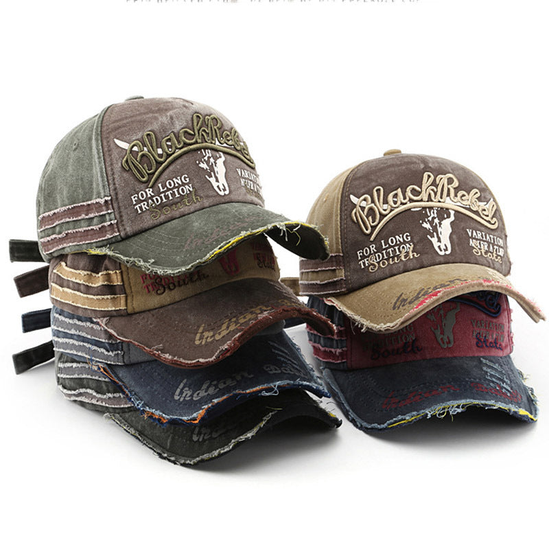 Gorra de mezclilla vintage lavada, gorra de béisbol unisex ajustable