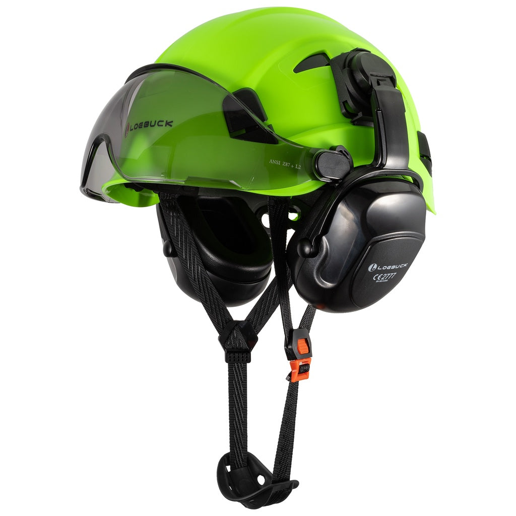 American Style Safety Helmet with Noise Reduction Earmuffs 30dB Protection