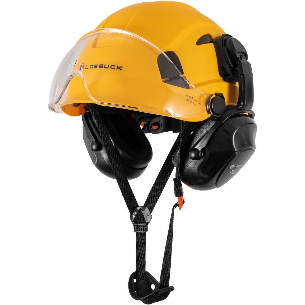 American Style Safety Helmet with Noise Reduction Earmuffs 30dB Protection