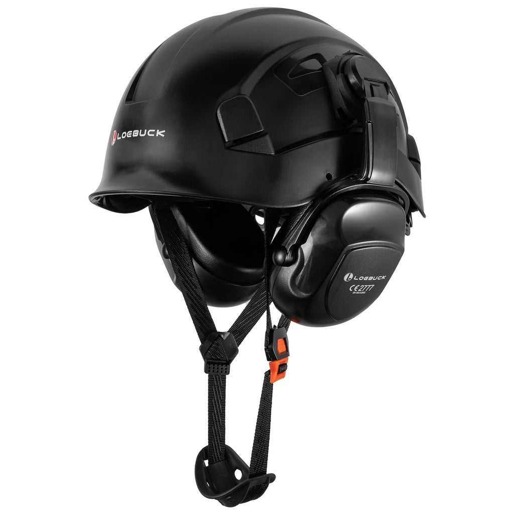 American Style Safety Helmet with Noise Reduction Earmuffs 30dB Protection