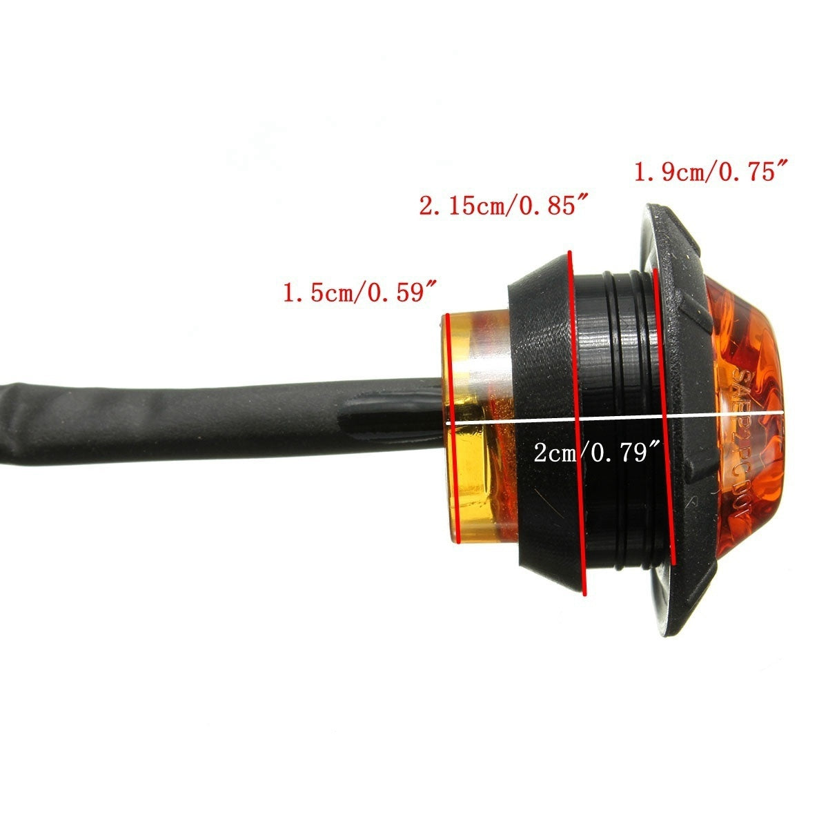 10 Pcs DC 12V Mini Round LED Flush Mount Indicator Lights for Car Boat Caravan