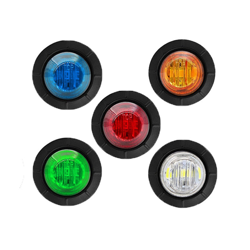 10 Pcs DC 12V Mini Round LED Flush Mount Indicator Lights for Car Boat Caravan