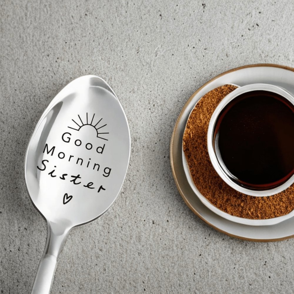 Christmas Sister and Brother Gift Spoon, Holiday Party Silverware