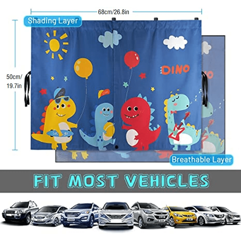 Car Sunshade Magnetic Double Layer UV Protection for Side Windows