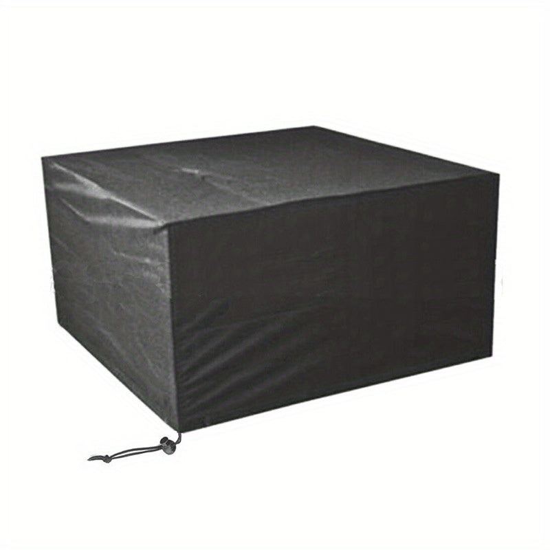 Durable 210D Oxford Cloth Garden Furniture Cover Black Elastic Fasteners Waterproof UV Protection
