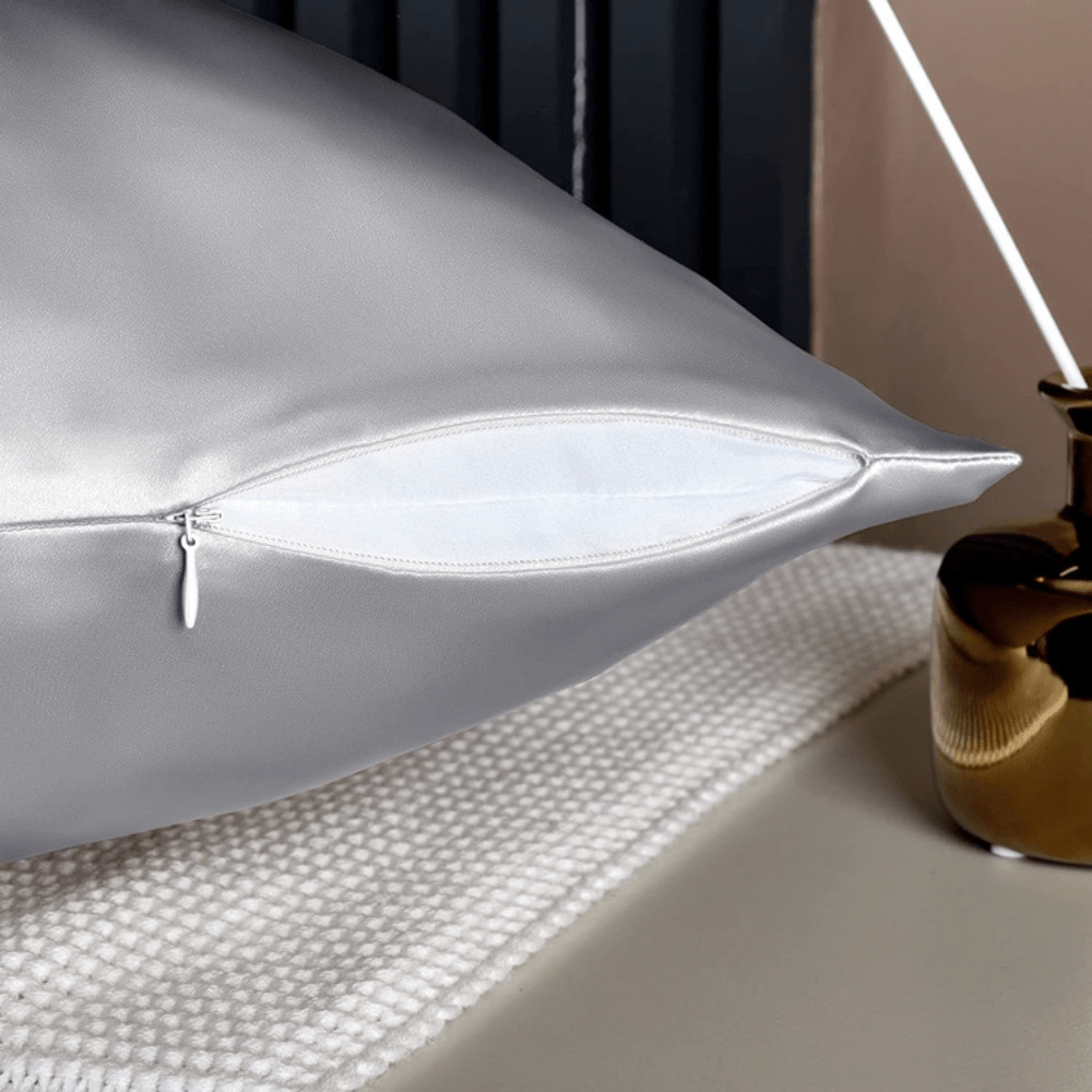 Juego de 2 fundas de almohada satinadas náuticas de microfibra resistentes a las arrugas y para todas las estaciones