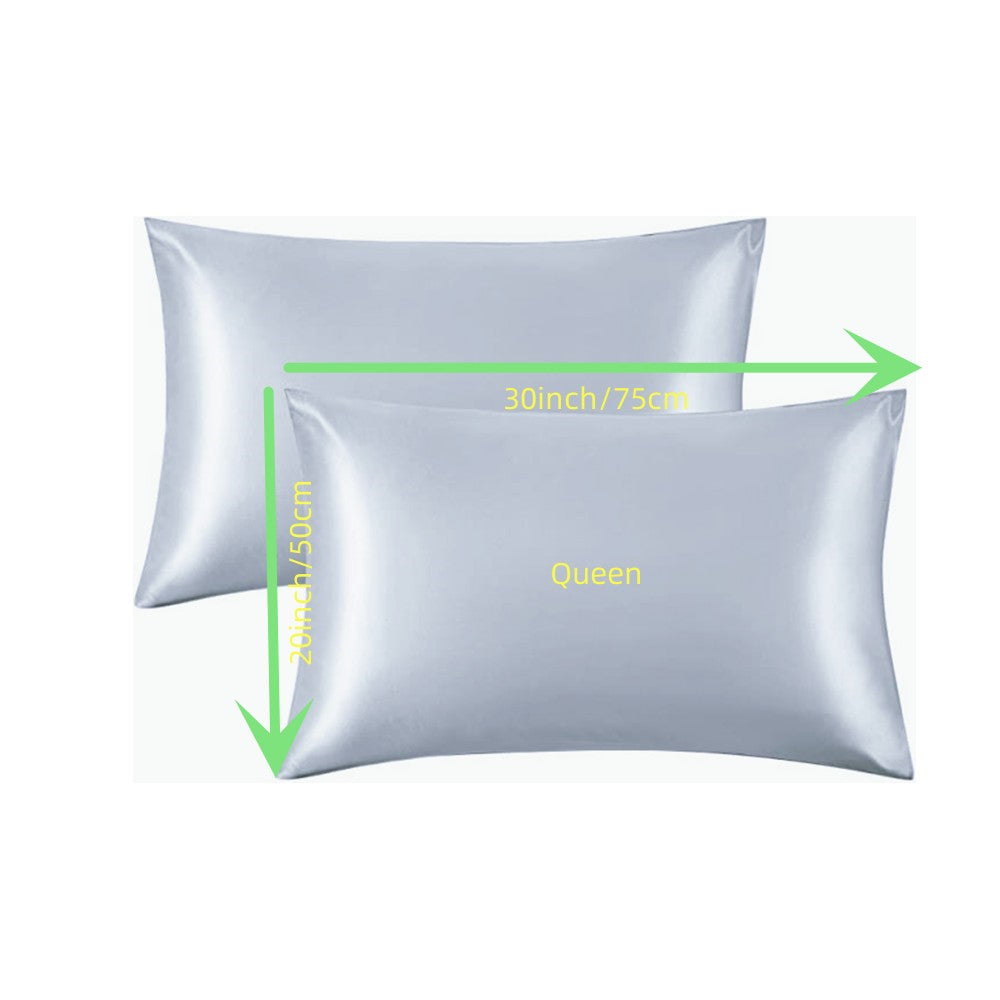 Juego de 2 fundas de almohada satinadas náuticas de microfibra resistentes a las arrugas y para todas las estaciones