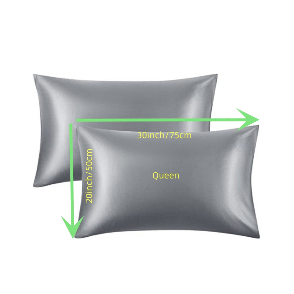 Juego de 2 fundas de almohada satinadas náuticas de microfibra resistentes a las arrugas y para todas las estaciones