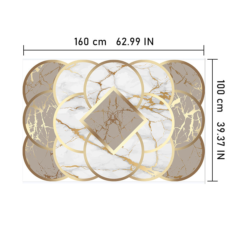 Contemporary Irregular Area Rug Non-Slip Shaggy Floor Carpet for Living Room or Bedroom