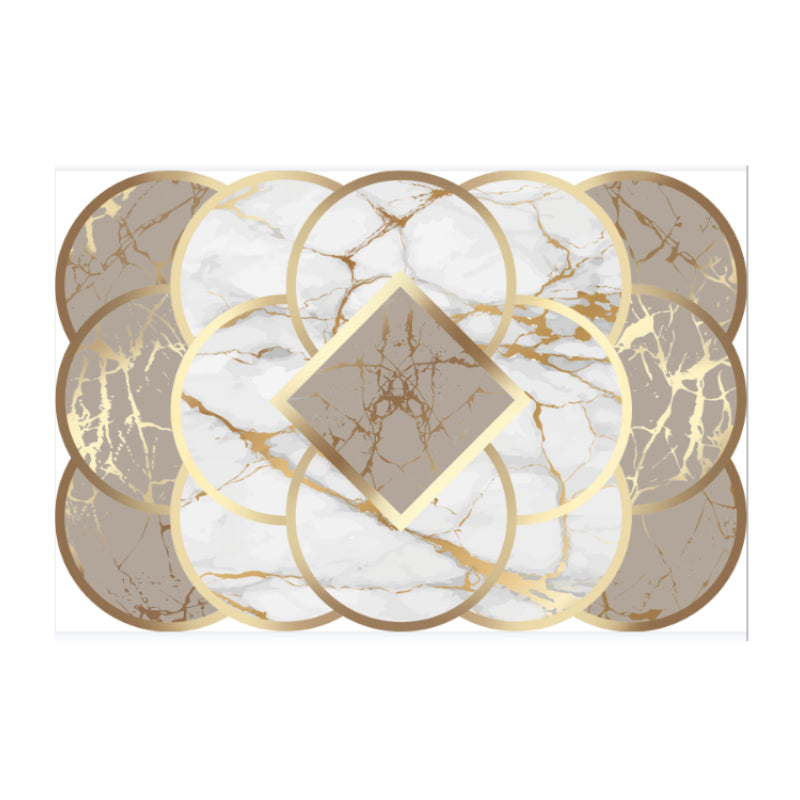 Contemporary Irregular Area Rug Non-Slip Shaggy Floor Carpet for Living Room or Bedroom