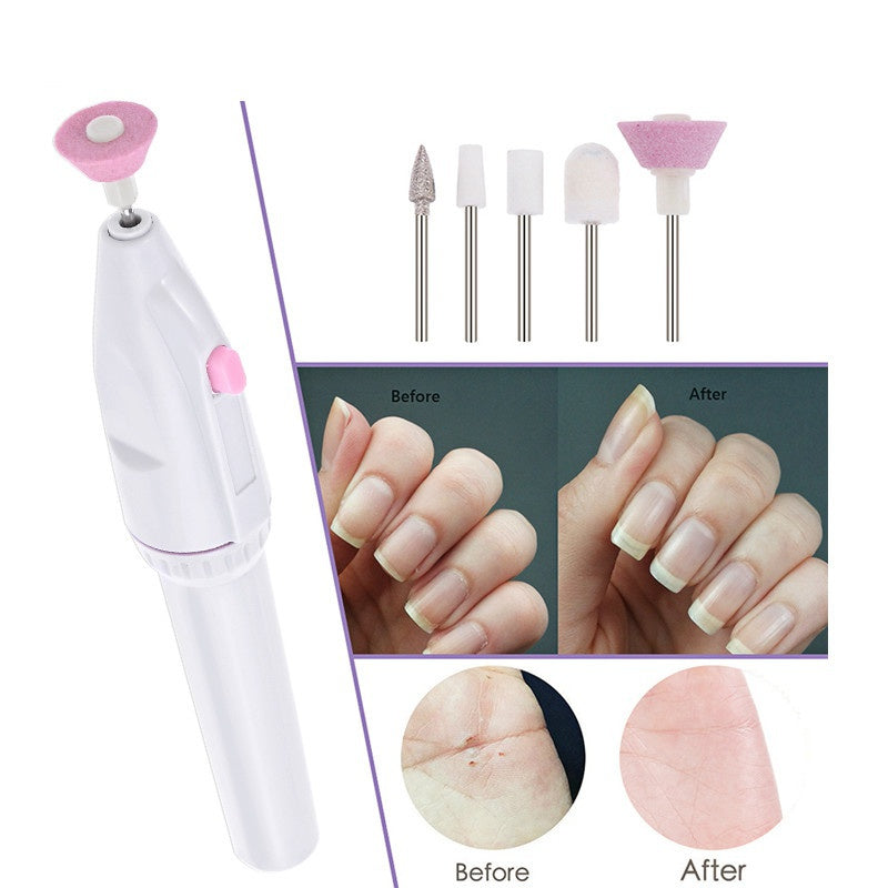 5-in-1 Electric Nail File Set for Manicure Pedicure Hypoallergenic AA Battery