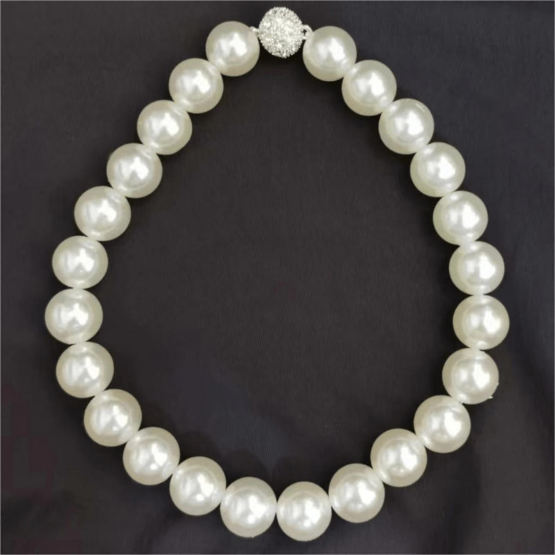 Set of 2 Decorative Magnetic Curtain Tiebacks Faux Pearl Beads for Bedroom Living Room