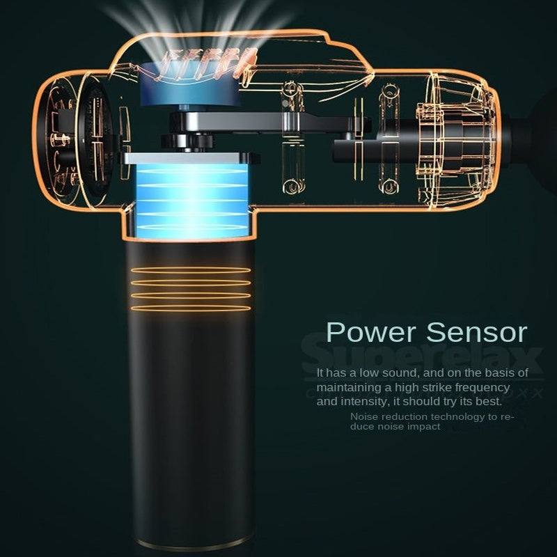 Zaryadlanadigan Fascia quroli, 8 massaj boshli, LED ekran va 99 darajadagi mushak massaji bilan