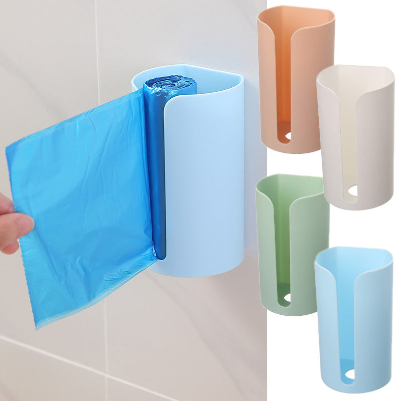 Soporte para bolsas de basura de pared para cocina baño, plástico ABS sin clavos