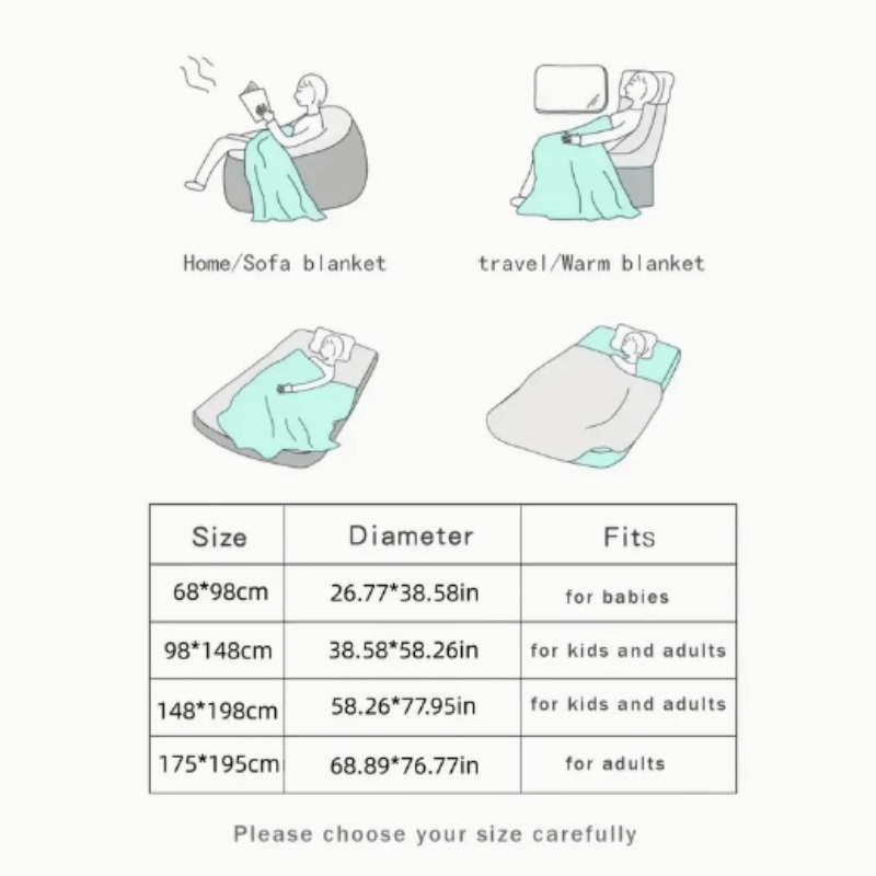 Solid Striped Flannel Fleece Throw Blanket for Sofa and Bed Cozy Warmth