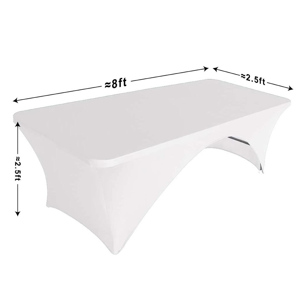 Spandex Rectangular Table Cover Washable Wrinkle-Resistant Stretchy for Events